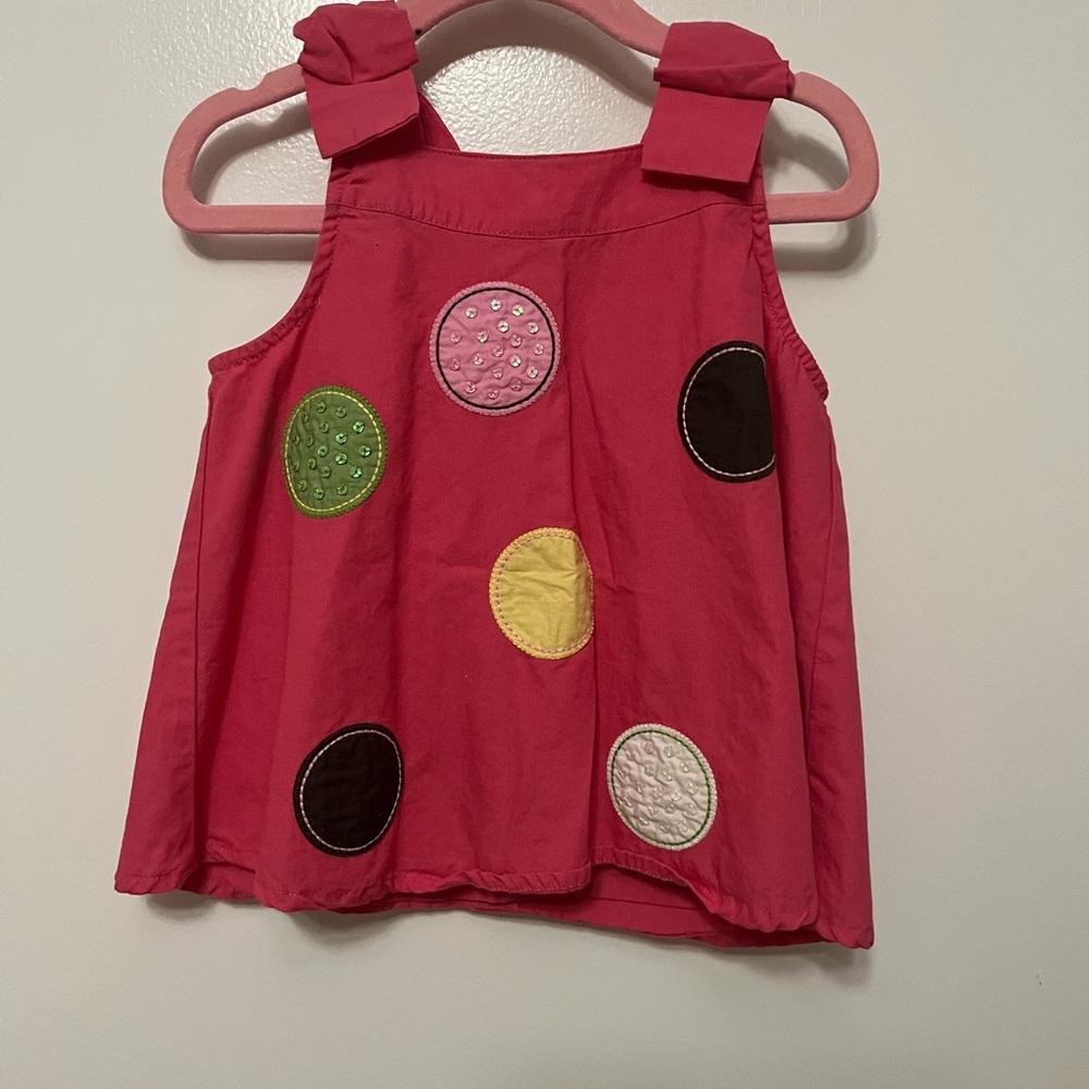 Colorful Polka Dot Sleeveless Top